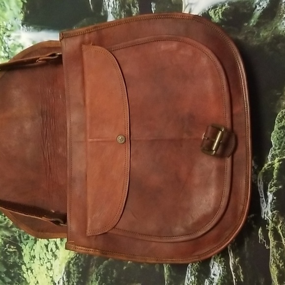 NWOTVintage1907 Great Seal of the state of Oklahoma Leather Messenger Laptop Bag - Picture 4 of 6